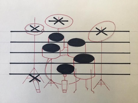 written-drum-set-component-detailed